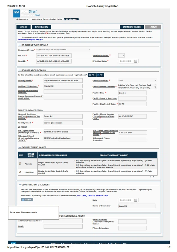 Certificate and Test Report